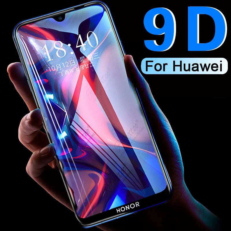 Изогнутое закаленное стекло 9D для Huawei Y5 Y7 Y9 Y6 pro 2019 протектор экрана prime защитная