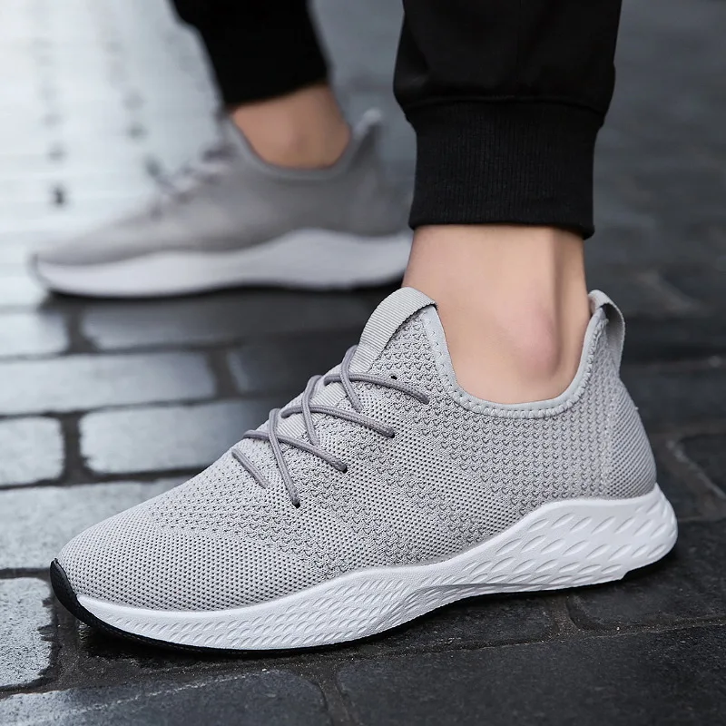 Удобные мужские кроссовки мужская обувь для взрослых красная черная серая