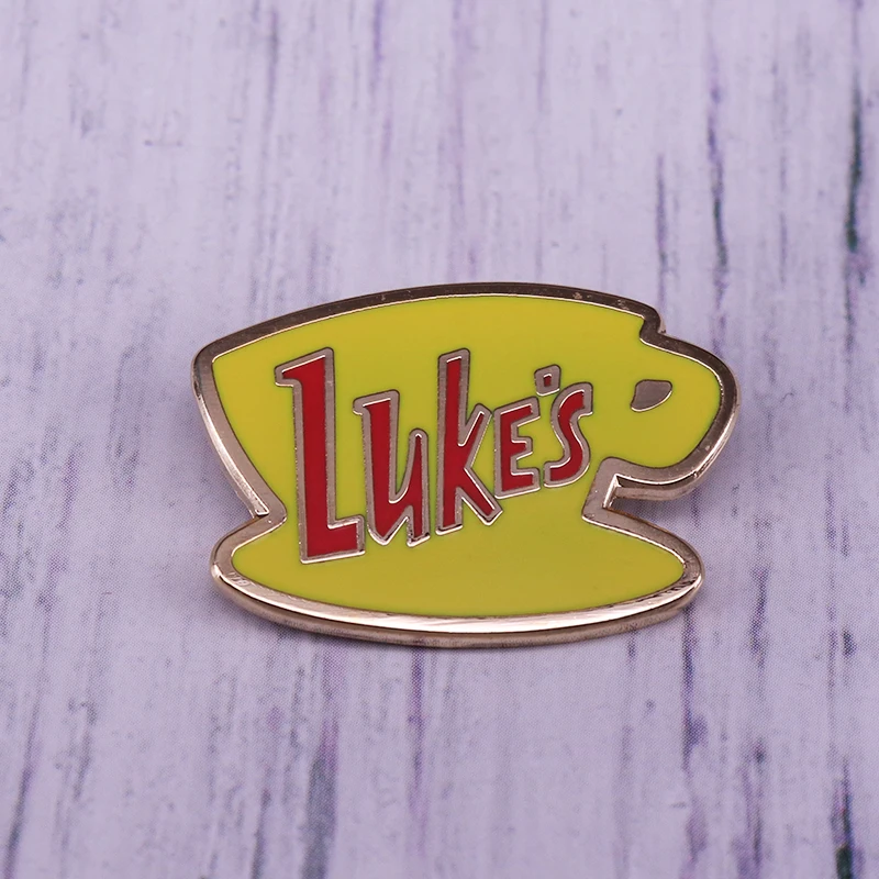 Булавка на лацкане от Luke's Diner для девочек желтая красная брошь значок кофейной