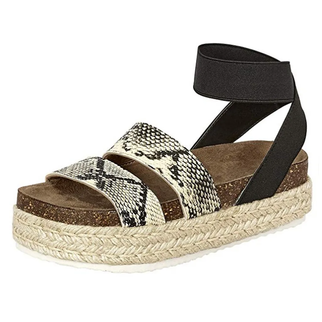 

Fashion Women Sandals Casual Elastic Band Straps Roman Sandal Breathable Comfort Shopping Ladies Walking Shoes 932549