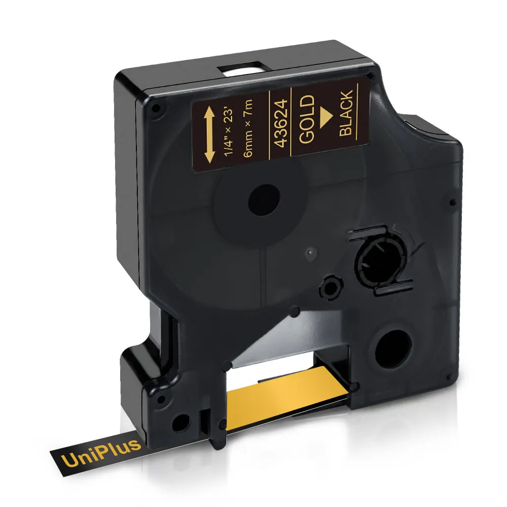 UniPlus 10 штук 43624 золото черного цвета на высоких клейкая лента для этикеток