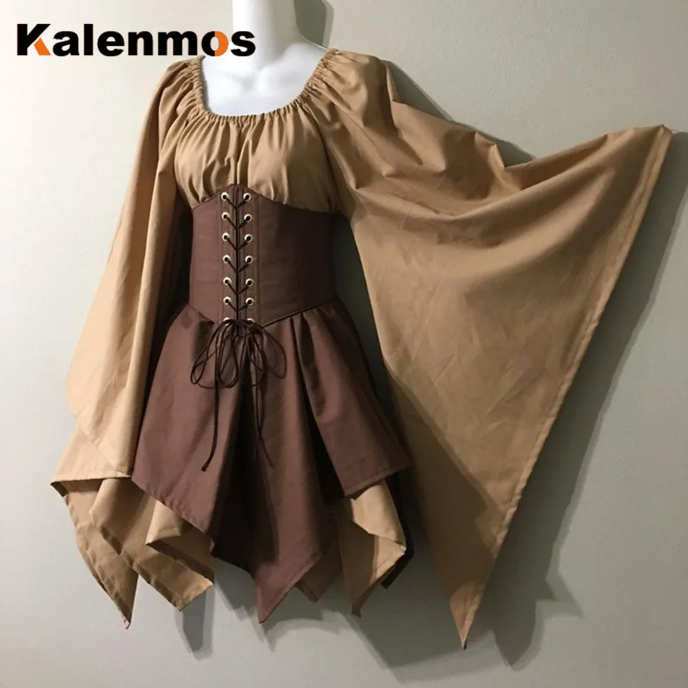 Готическое средневековое платье для женщин костюм косплея на Хэллоуин