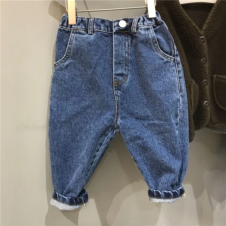 Детские штаны Новинка 2018 г. весенние джинсы шаровары в стиле ретро для мальчиков