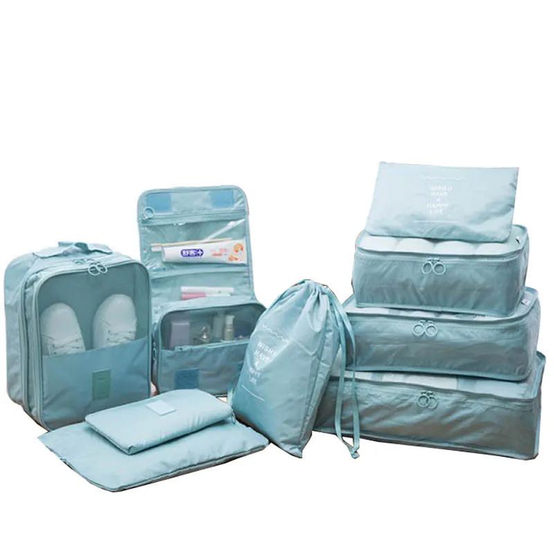 9 шт Путешествия Упаковка Куб нижнее белье багажа Обувь Одежда Организатор
