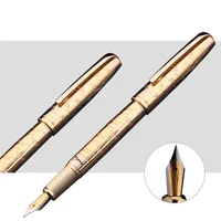 The Best Business Gifts Pimio 918 Luxury Gold Fountain Pen with 0.5mm Iridium Nib Metal Inking Pens Office Writing Stationery