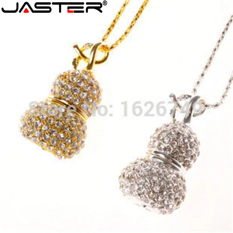 JASTER Прямая продажа кристалл Usb флэш накопитель ожерелье со стразами бижутерия