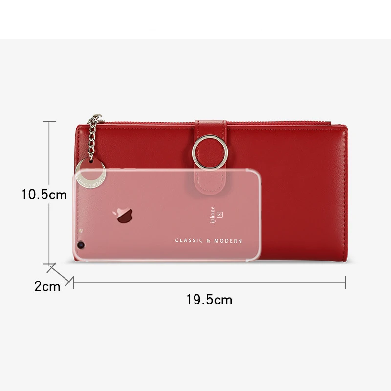 FOSIZZO Card Wallet For Travel Card Holder Wallet PU leather Wallet Organizer Planner With Zipper iPhone Case Cute Case #3026