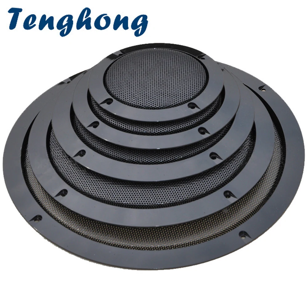 Купи Tenghong 2pcs Audio Speaker Cover Round Protective Mesh Net Grille 2/3/4/5/6.5 Inch Car Speaker Parts Column Accessories за 430 рублей в магазине AliExpress