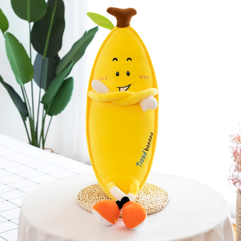 

Funny Banana Plush Toy Girl Sleeping Long Pillow Creative Plush Toy Children Birthday Gift Christmas Pluszaki Plushie BC50MR