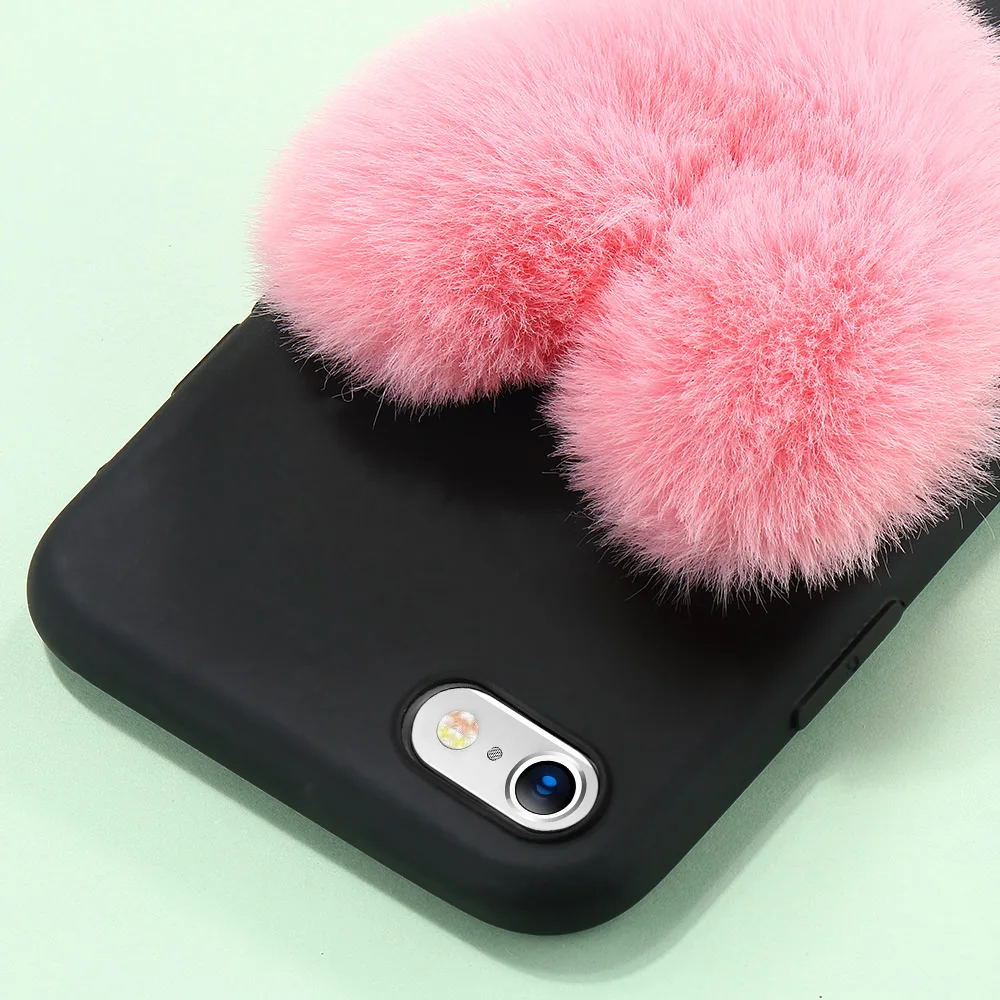 LCHULLE милый чехол для Apple IPhone 11 Pro XR X XS MAX 7 8 Plus SE 2020 3D пушистые волосы любовь сердце