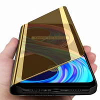 cover for realmi pro case smart mirror flip for oppo realme 8pro realme8 realme8pro phone magnetic stand book coque