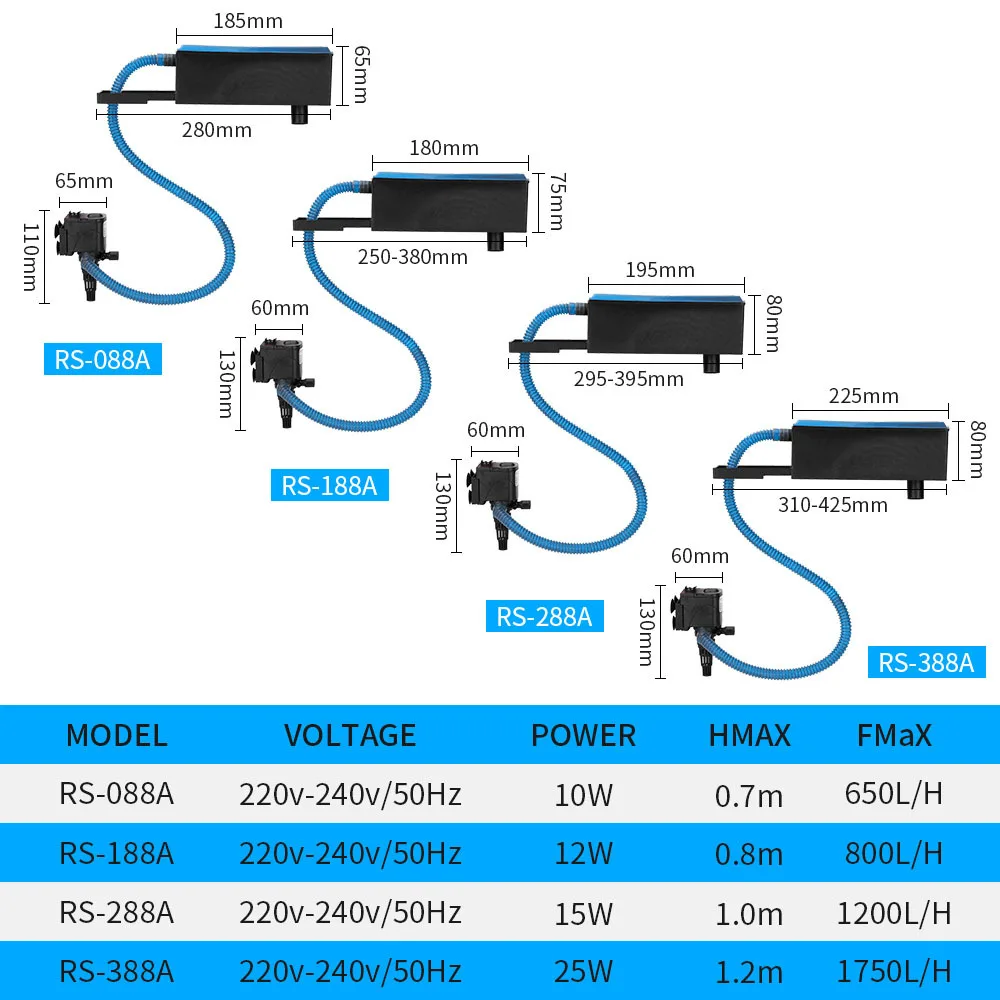 

Submersible pump filtration and oxygen three-in-one upper filter oxygen pump