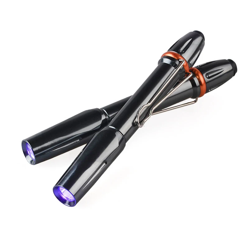 TMWT карманный зажим фонарик Сильный ультрафиолетовый свет 395nm 365nm uv Led пера факел для клея отверждения деньги детектор