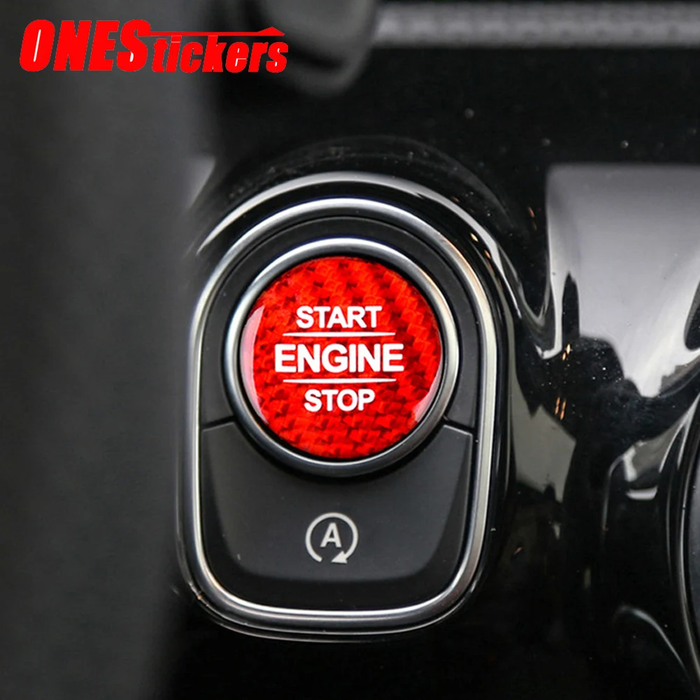 

Новинка для Mercedes Benz AMG W177 W247 G463 C118 W118 W167 X167 X247 H247 Настоящее углеродное волокно кнопка запуска и остановки двигателя автомобиля накладка