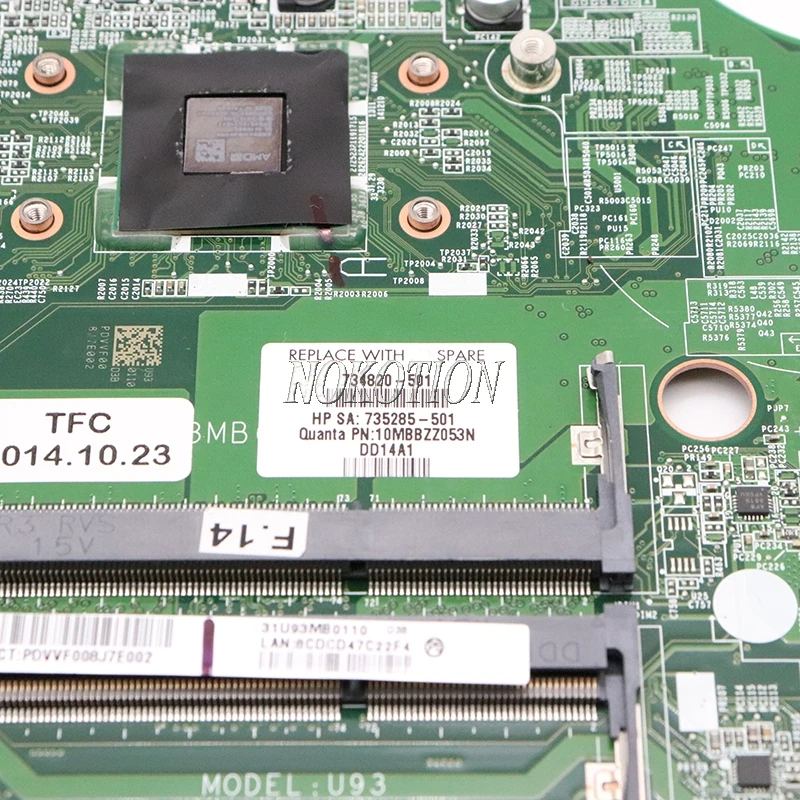 Nokotion 734820-001 734820-501для hp павильон 15-N Материнская плата ноутбука A4-5000 cpu HD8670M GPU