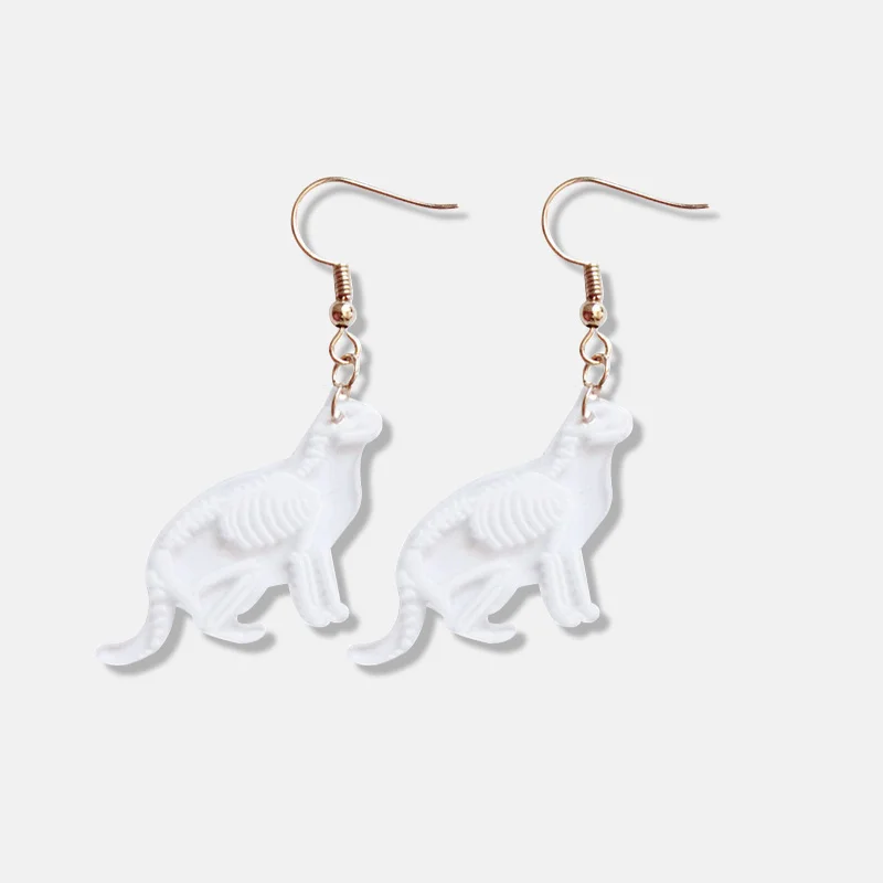 Прозрачные висячие серьги в виде животных кошек подвеска Модная бижутерия