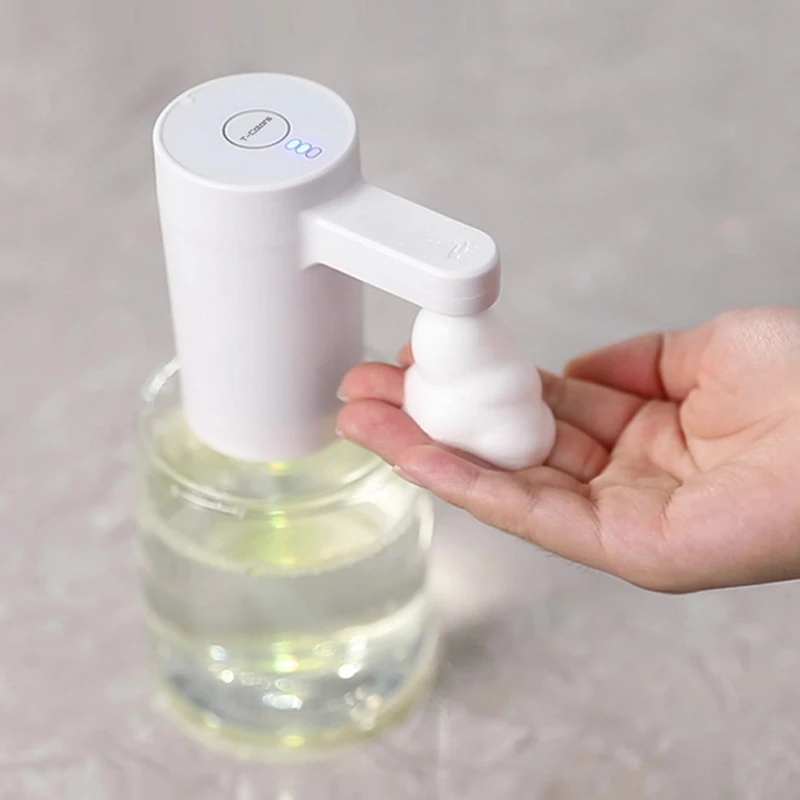 

450Ml Rechargeable Automatic Sensor Soap Dispenser Touchless Foaming Soap Dispenser with Colorful Changing Lights