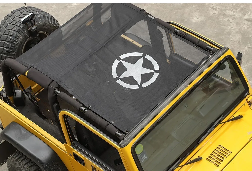 MOPAI автомобильный верхний солнцезащитный козырек для Jeep Wrangler TJ 1997-2006, автомобильный багажник на крышу, защита от УФ, защита от солнца, изоляционный гамак, кровать, сетка для отдыха