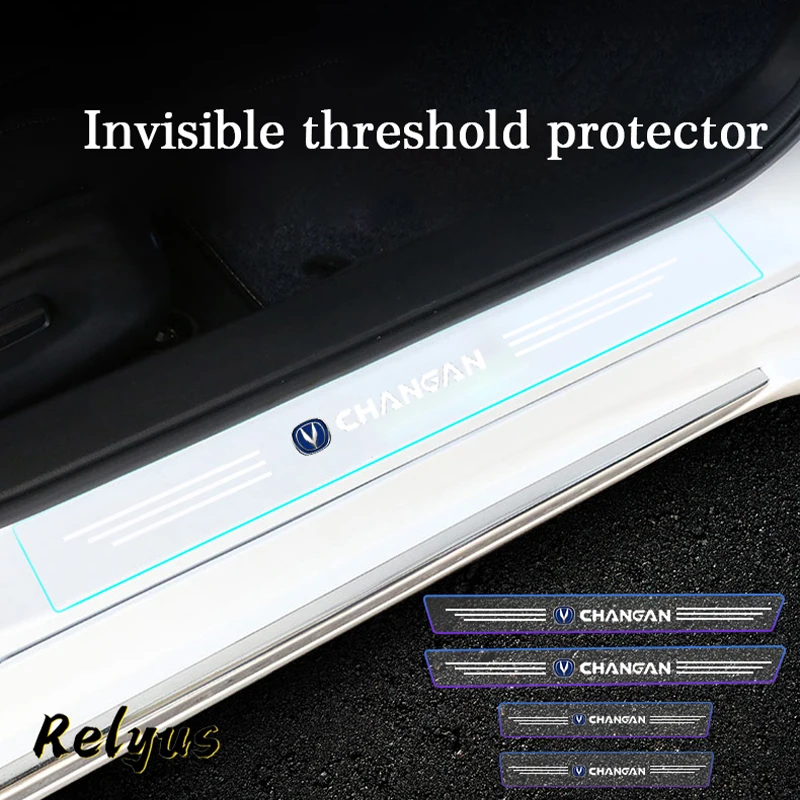 

4Pcs Car Threshold Cover Door Sill Protector Paint Protection Film For Changan CS95 CS85 CS75 CS35 Eado Alsvin 7 Accessories
