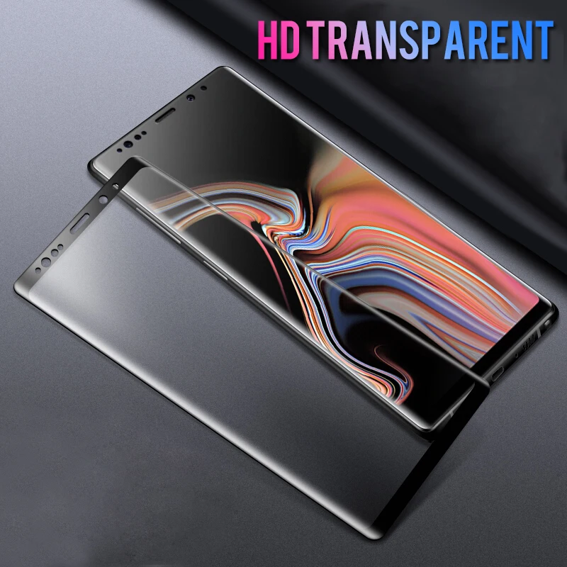 9D изогнутое закаленное стекло 0n для Samsung Galaxy Note 9 8 Защита экрана S8 S9 Plus S6 S7 Edge