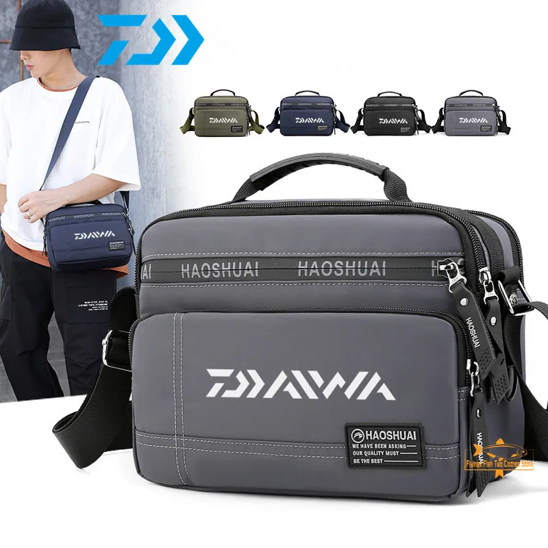 

2021 Daiwa Женская Холщовая Сумка через плечо, многофункциональная сумка через плечо для рыбалки, дорожная сумка для хранения снаряжения