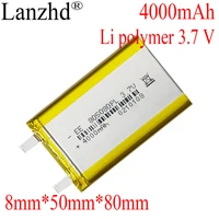 5 40pcs 3 7v battery polymer lithium li po batteries for mp3 mp4 mp5 gps psp mobile pad mid dvd power bank pc 4000mah 85080mm