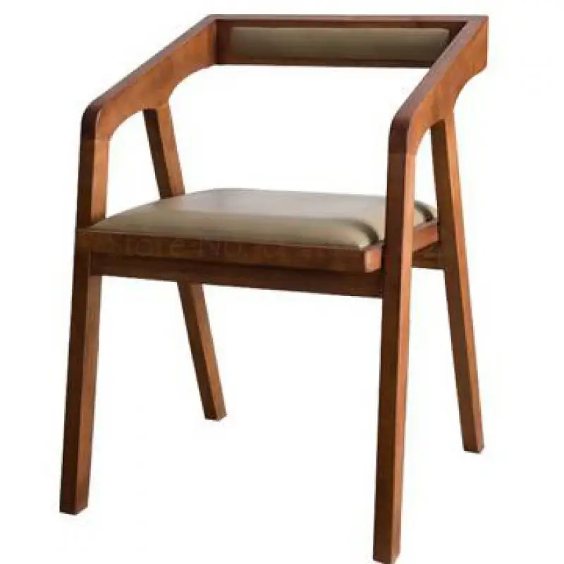 599 скандинавский офисный стул из цельного дерева для отдыха посетителей домашний