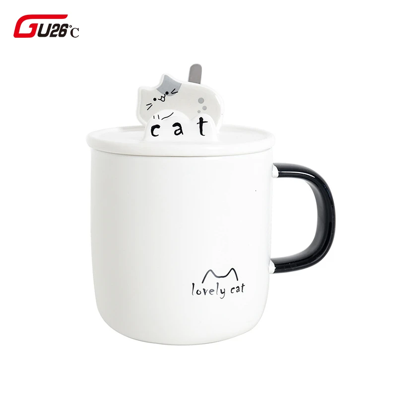 350 мл необычный дизайн милая котенок фоторамка керамическая кружка мультяшная