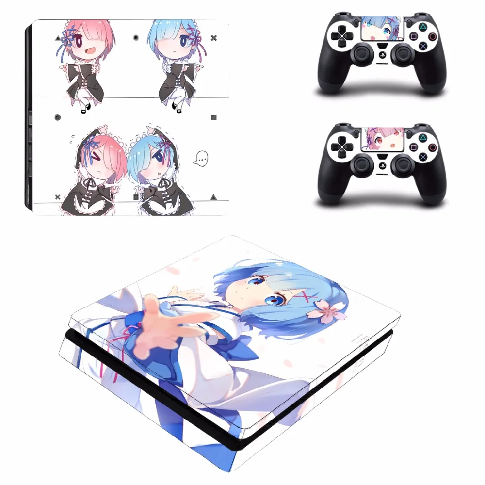 Cute Girl Railgun Hatsune Miku Tokisaki Kurumi Saber PS4 Slim Skin стикер для консоли PlayStation 4 и