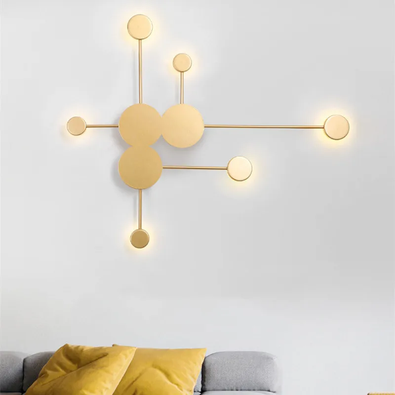 Free Shipping Nordic Acrylic Wall Lamp Simple Creative Living Room Dining Personality Bedroom Bedside Background Wall LED Lights