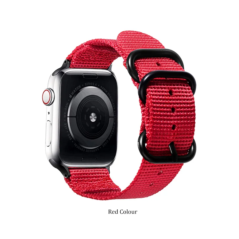 Для Apple watch, версии нейлоновый браслет 3/2/1 серии, спортивный браслет, 42 мм, 38 мм, наручных часов iWatch, браслет - Цвет ремешка: Red