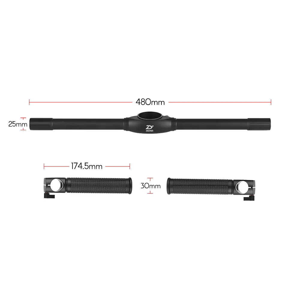 ZHIYUN Official Dual Handheld Extended Handle Accessories with 1/4 Screw Hole Grips Handbar Mount for Crane 2 Gimbal Stabilizer