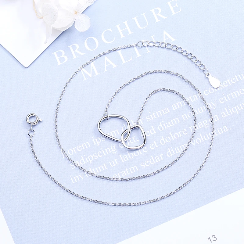 Женская мода простой стиль Глянцевые Подвески ожерелье Необычные круги