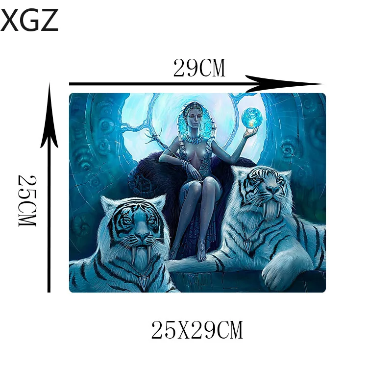 Большой коврик для мыши XGZ с аниме черный шов сексуальная королева тигр