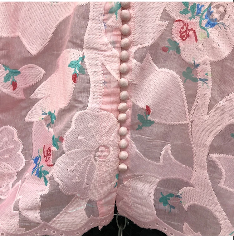 Женская блузка белого и розового цвета весна-лето 2020 новые национальные