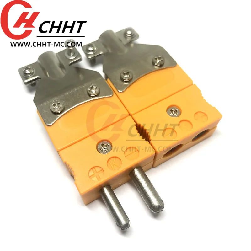 K-образный штекер и гнездо разъема термопары с зажимом |