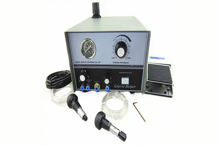 Máquina de grabado neumática, grabador de joyas con mango de trabajo, equipo de fabricación de joyas de Metal, 220/110V