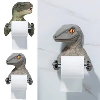 tissue box creative resin wall rack toilet paper holder cartoon dinosaur towel rack bedroom roll holder for toilet salle de bain