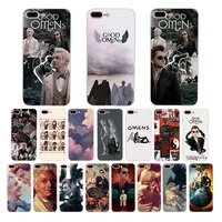 fashion funny tv series good omens shell soft tpu mobile phone case for iphone 12 11 pro xs max x xr 7 8 6s 6 plus cover coque