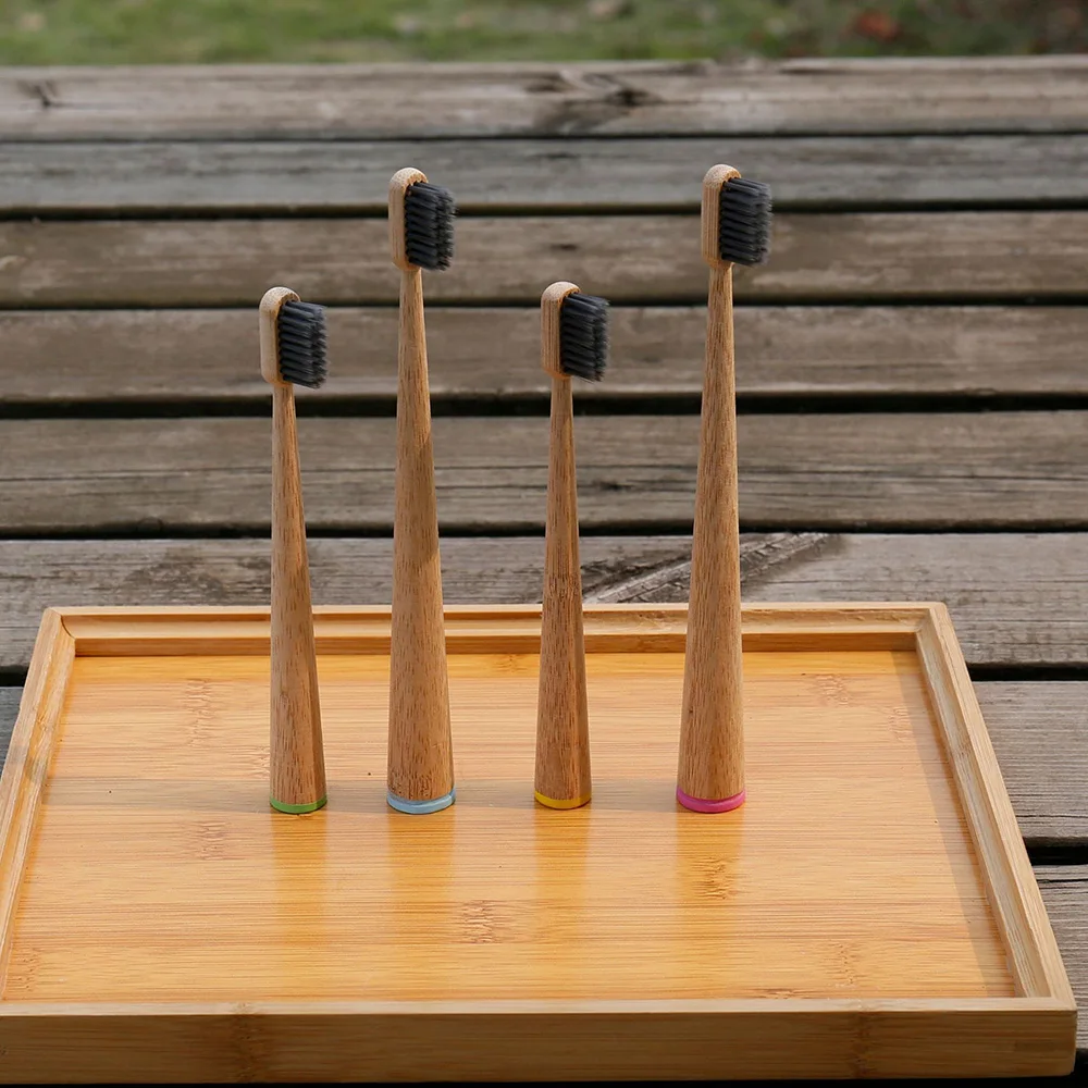 1 шт. зубная щетка с мягкой щетиной большой конусной ручкой экологичный