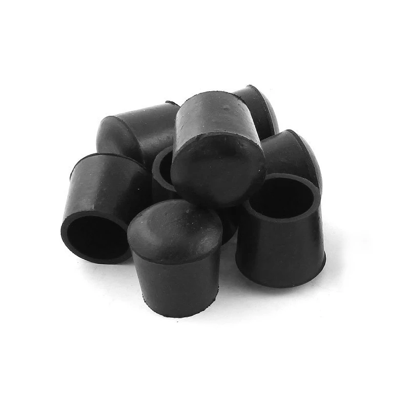 Горячая XD 10 шт 22 мм Диаметр мебельные ножки стула стола черные резиновые ножки| |
