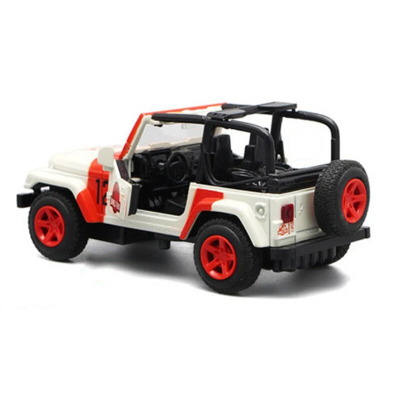 car 1/32 масштаб 15,5 см сплав металл литье под давлением Jeep Wrangler Парк Юрского периода внедорожник авто Модель автомобиля игрушки для детей подарки коллекция - Цвет: car