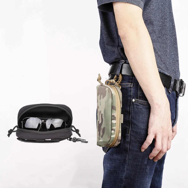 Тактический нейлоновый Жесткий Чехол сумка на ремне защитный чехол для очков
