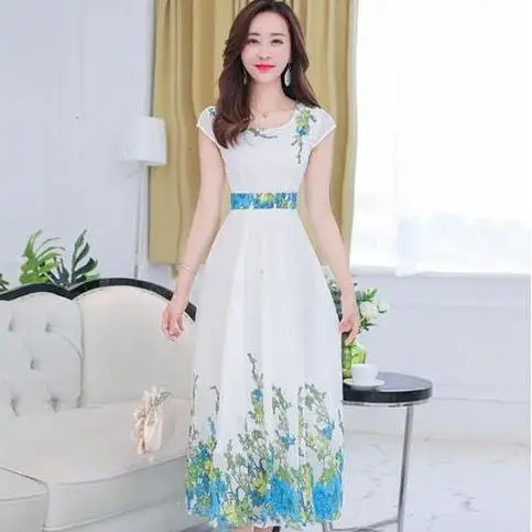 Богемные женские летние платья размера плюс плиссированное длинное платье белое