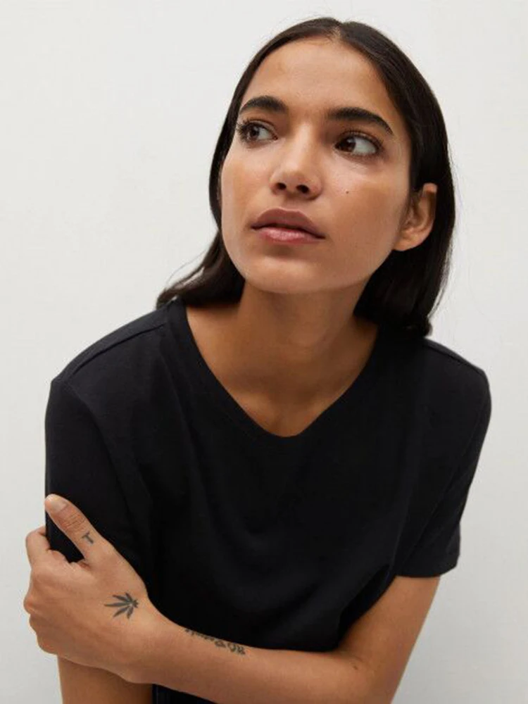 

Solid T-shirt Women Casual O-neck Short Sleeve Comfortable Breathable Top Simple Basic Loose All-match Streetwear Tee Summer