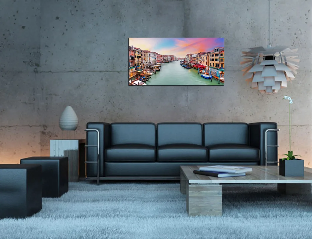 Пейзаж холст живопись Италия Венеция-город на воде настенный художественный