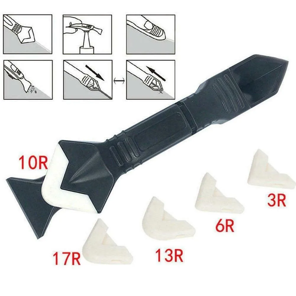 

3In1 Silicone Remover Caulk Finisher Sealant Smooth Scraper Grout Kit Tools