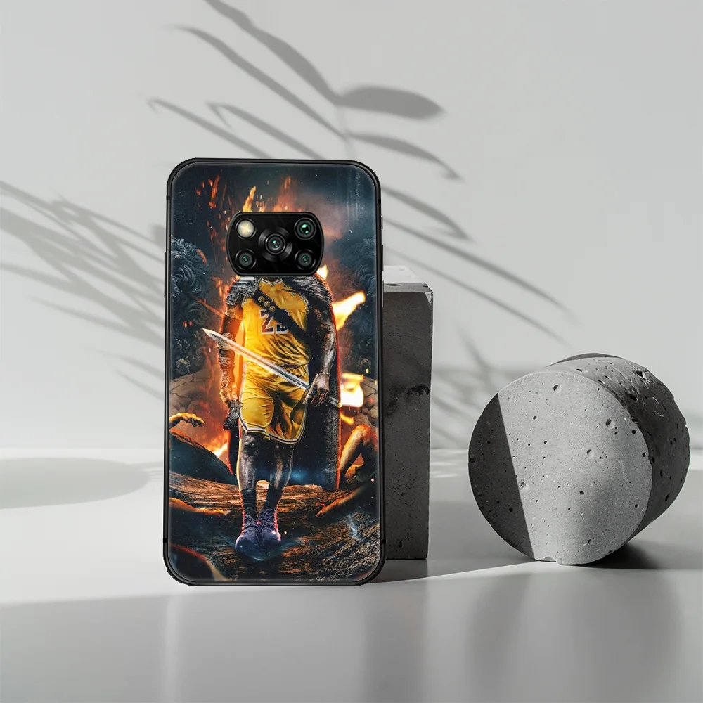 

james basketball star 23 Phone case Cover Hull For Xiaomi Mi A2 A3 8 9 9T Note 10 Se Lite Pro black Etui Soft Shell Trend Back