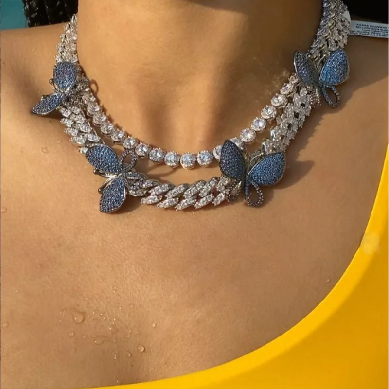 Новинка 2020 большая широкая Тяжелая мода ледяной bling cz Майами кубинская цепочка