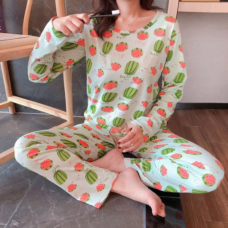2020 пижамы с длинными рукавами надписью полиэстер комплект Для женщин одежда для